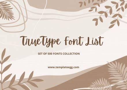 Place Your Order TrueType Font List Template For Your Use