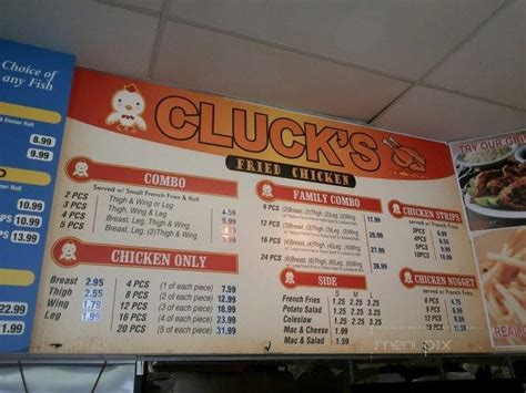 Menu of Cluck's Chicken in Los Angeles, CA 90061