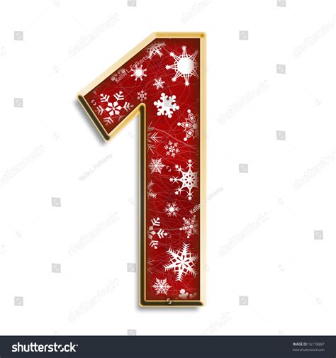 Snowflake Christmas Number One Stock Photo 16178887 : Shutterstock