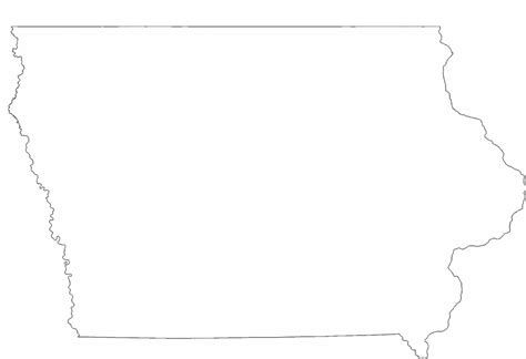 Iowa State Outline Map Free Download