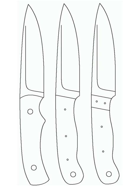 Printable Knife Handle Templates