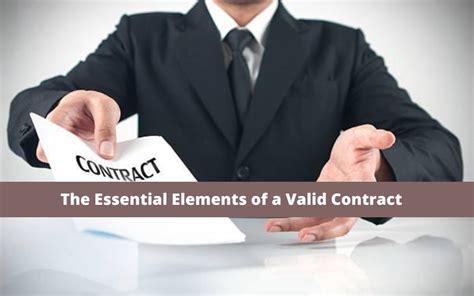 The Essential Elements of a Valid Contract