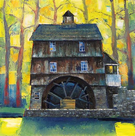 Old water mill Painting by Mikhail Zarovny - Fine Art America