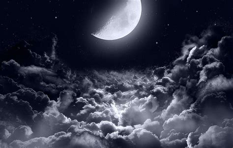 Moon and Clouds Wallpapers - Top Free Moon and Clouds Backgrounds ...