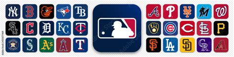 Social network embleme icon logo, MLB Major League Baseball, American ...