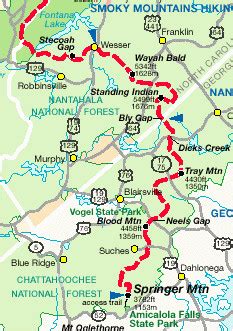 Appalachian Trail Map Georgia | secretmuseum