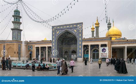 Visitors and Worshippers Inside of Shrine of Fatima Masumeh in Qom, Iran Editorial Image - Image ...