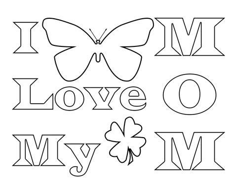 i love you mom coloring pages to download and print for free - i love mom coloring page lovely ...