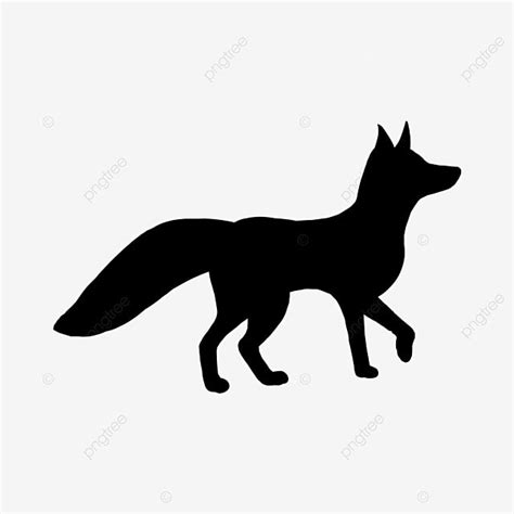 Fox Walking Silhouette Transparent Background, Fox Silhouette Walking ...