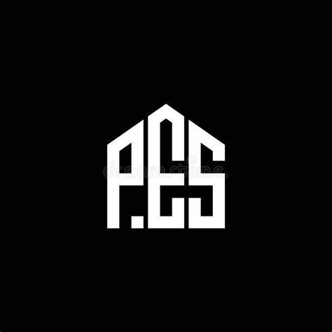 PES Letter Logo Design on BLACK Background. PES Creative Initials Letter Logo Concept Stock ...