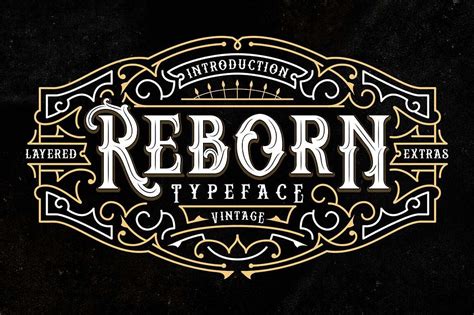 Reborn Typeface + Extras | Fonts ~ Creative Market