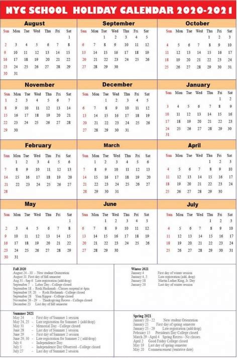 Nyc School Calendar 2020 | NYC School Calendar