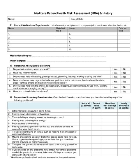 FREE 7+ Health Risk Assessments in PDF | MS Word