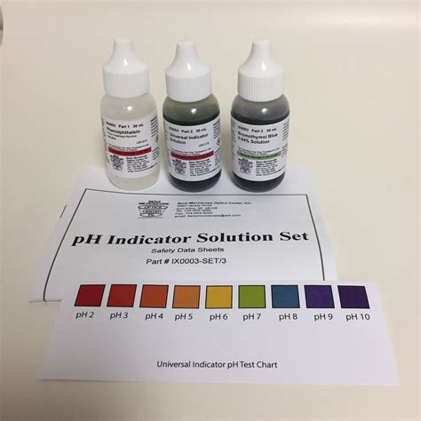 Buy pH Indicator Set with Phenolphthalein, Universal Indicator, Bromothymol Blue Online at ...