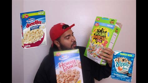 Tasting new and weird cereal - YouTube