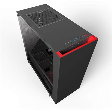 NZXT S340 Elite Black + Red Mid Tower Case | eBay