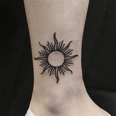 Sun tattoo by tattooist yeontaan - Tattoogrid.net