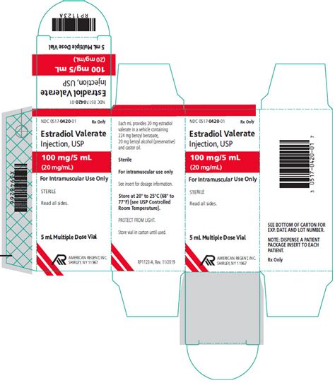 ESTRADIOL VALERATE (American Regent, Inc.): FDA Package Insert