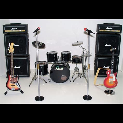 1:6 SCALE ROCK BAND INSTRUMENTS ~Guitars ~Drum Kit ~Marshall Stack ~Microphones | Pinterest ...