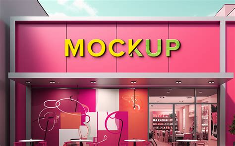 Shop Sign Board Mockup Psd Graphic by Harry_de · Creative Fabrica