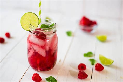 Non Alcoholic Raspberry Mojito • A Sweet Pea Chef