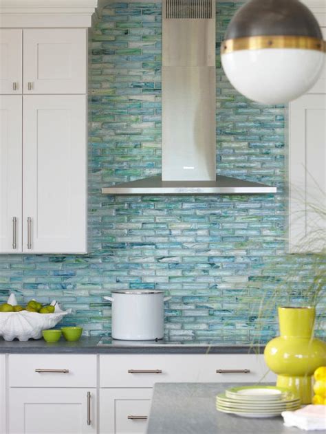 Sea Glass Tile Backsplash Design Ideas & Remodel Pictures | Houzz