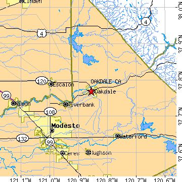 Oakdale, California (CA) ~ population data, races, housing & economy