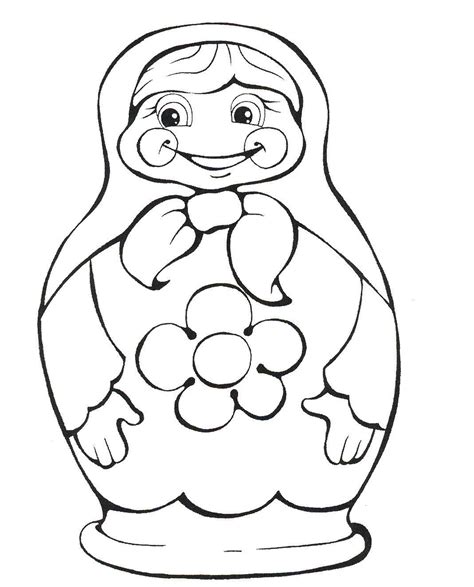 Online coloring pages Coloring page Matryoshka toys, Download print ...