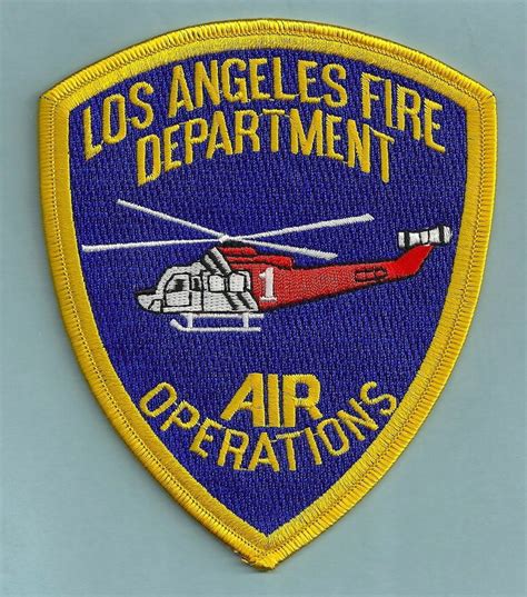 LOS ANGELES CITY CALIFORNIA FIRE RESCUE AIR OPERATIONS HELICOPTER PATCH | Fire department, Fire ...