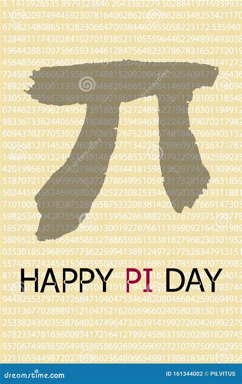 Happy Pi Day. March 14th. Constant Number Pi. Vector Illustration ...