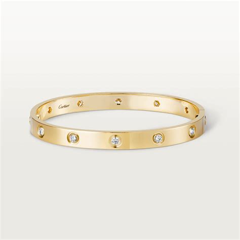 CRB6040517 - LOVE bracelet, 10 diamonds - Yellow gold, diamonds - Cartier