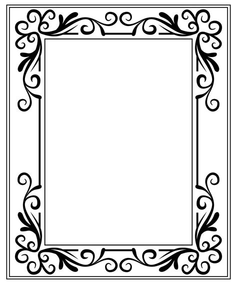 Printable Picture Frame Coloring Pages | Picture frame template, Paper ...