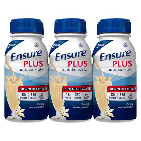 Ensure Plus High Protein Homemade Vanilla Shake 8 Fluid Ounce Plastic Bottle 6 Pack