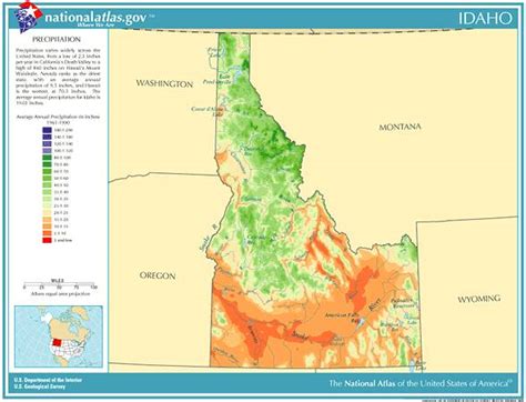 Annual Idaho precipitation, severe weather and climate data