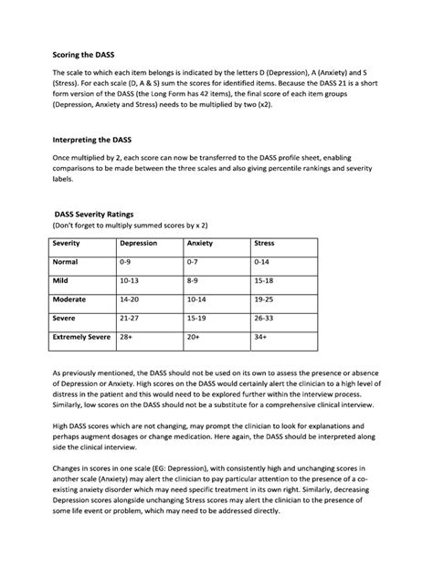 DASS 21 Scoring | PDF