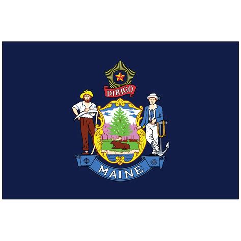 Maine State Flag - Flagpole Man