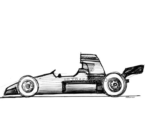 Classic F1 Racing Car from '70s Print of my by ULTRASONICBOOM