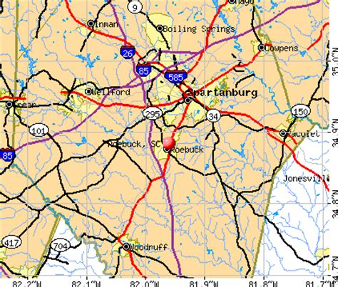 Roebuck, South Carolina (SC 29306, 29376) profile: population, maps, real estate, averages ...