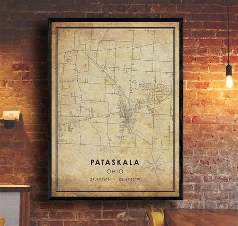 Pataskala Map Print Canvas - Pataskala Map - Ohio Map Art - Pataskala ...