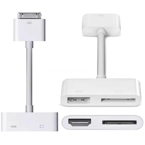 Digital AV Adapter 30Pin Dock Connector to HDMI With Charging Port for iPad 1/2/3 iPhone 4/4S ...