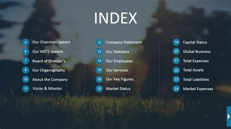 Index Slide PowerPoint Templates - SlideModel