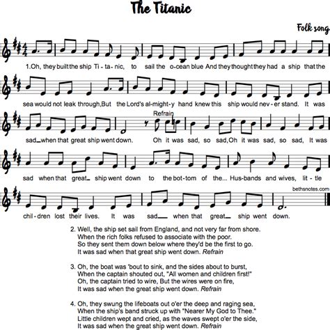 The Titanic - Beth's Notes | Elementary music activities, Elementary music lessons, Elementary music