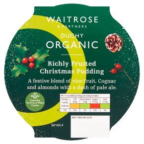 Duchy Organic Richly Fruited Christmas Pudding | Waitrose & Partners