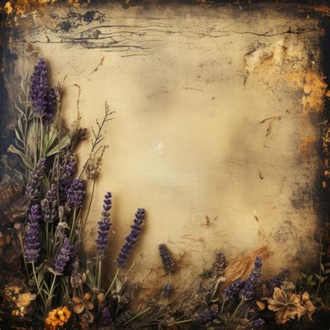 Premium AI Image | Flowers with vintage paper Perfect old paper frame with floral decoration ...