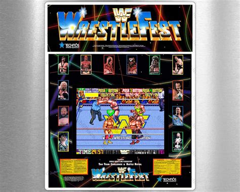 Wrestlefest Arcade Game Marquee, Bezel & Screenshot 8x10 Metal Plate ...