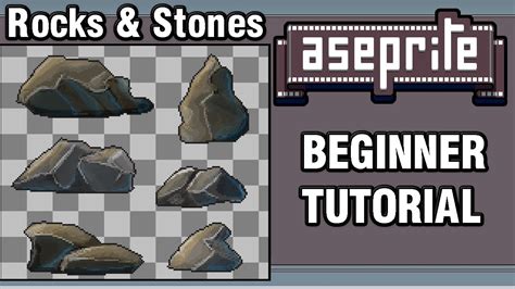 How to draw Pixel Art Rocks&Stones or Mountains.Tutorial for game developers and pixel artists ...