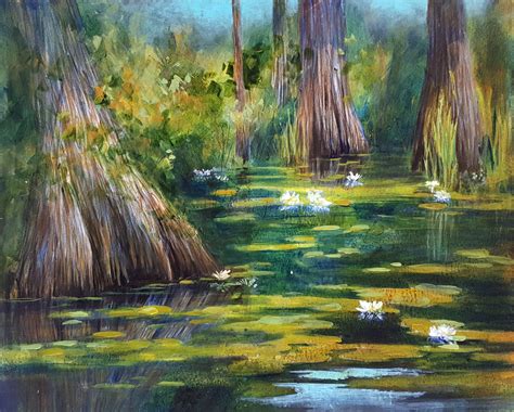 Swamp Watercolor at PaintingValley.com | Explore collection of Swamp ...