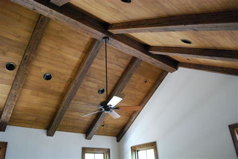 Distressed Rustic Wood Beams for the home i'm going to build one day... | Wood plank ceiling ...