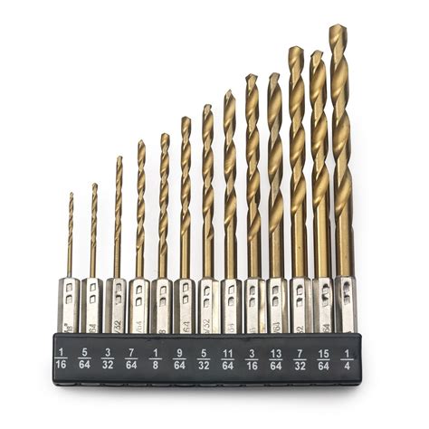 Tooluxe 10171L 13-Piece Titanium Drill Bit Set | 1/4-Inch Hex Shank - Walmart.com