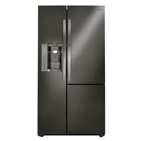 Shop LG 21.7-cu ft Counter-Depth Side-by-Side Refrigerator with Single ...